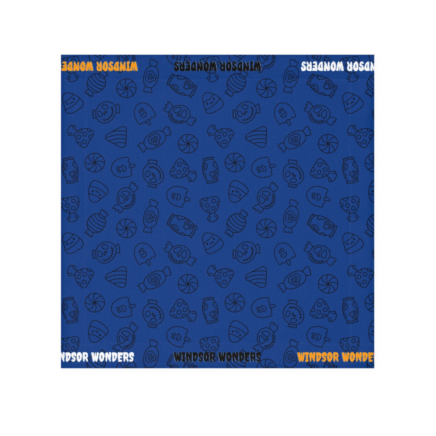 Windsor Wonders Dark Blue Halloween Candy Face Towel
