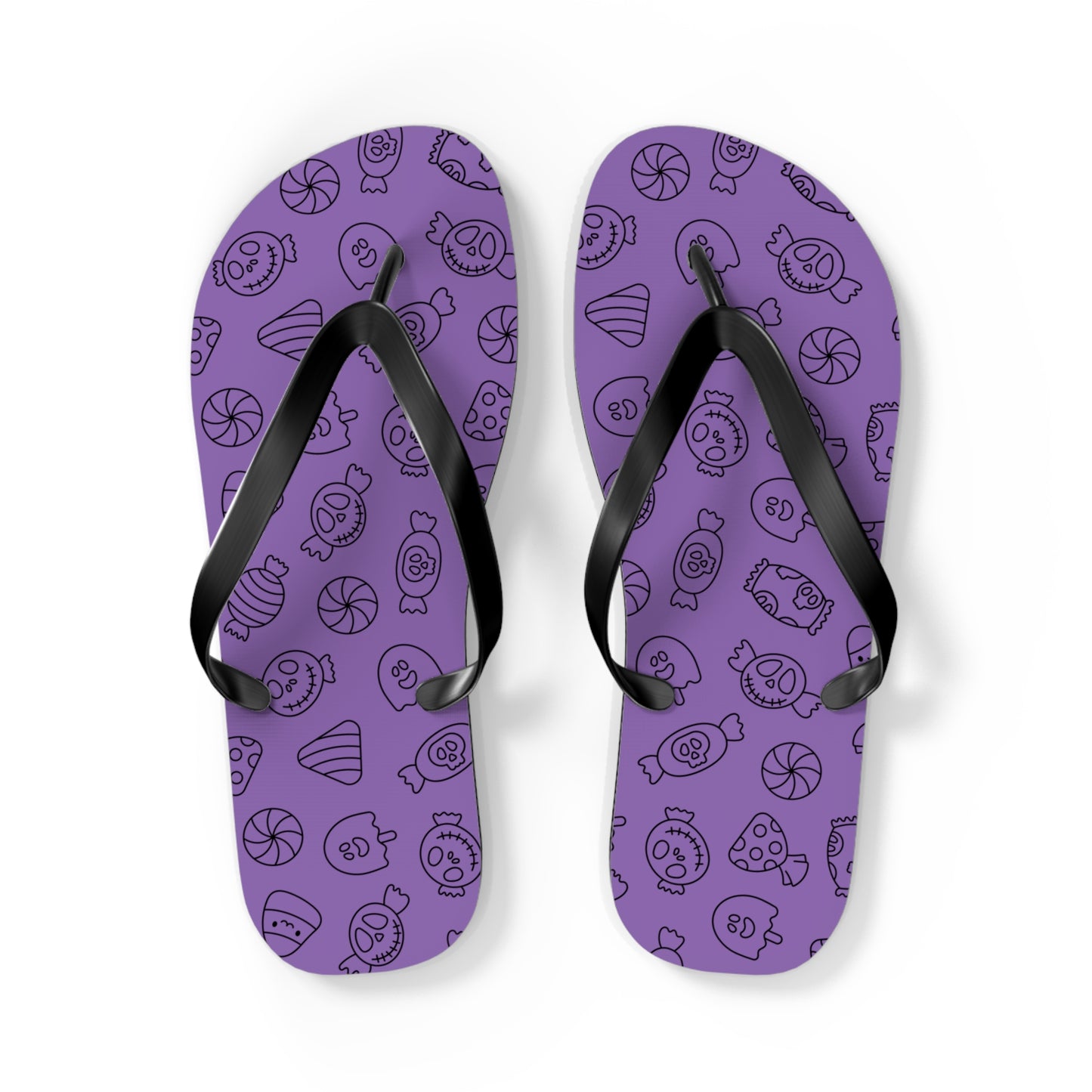 Windsor Wonders Light Purple Halloween Candy Flip Flops