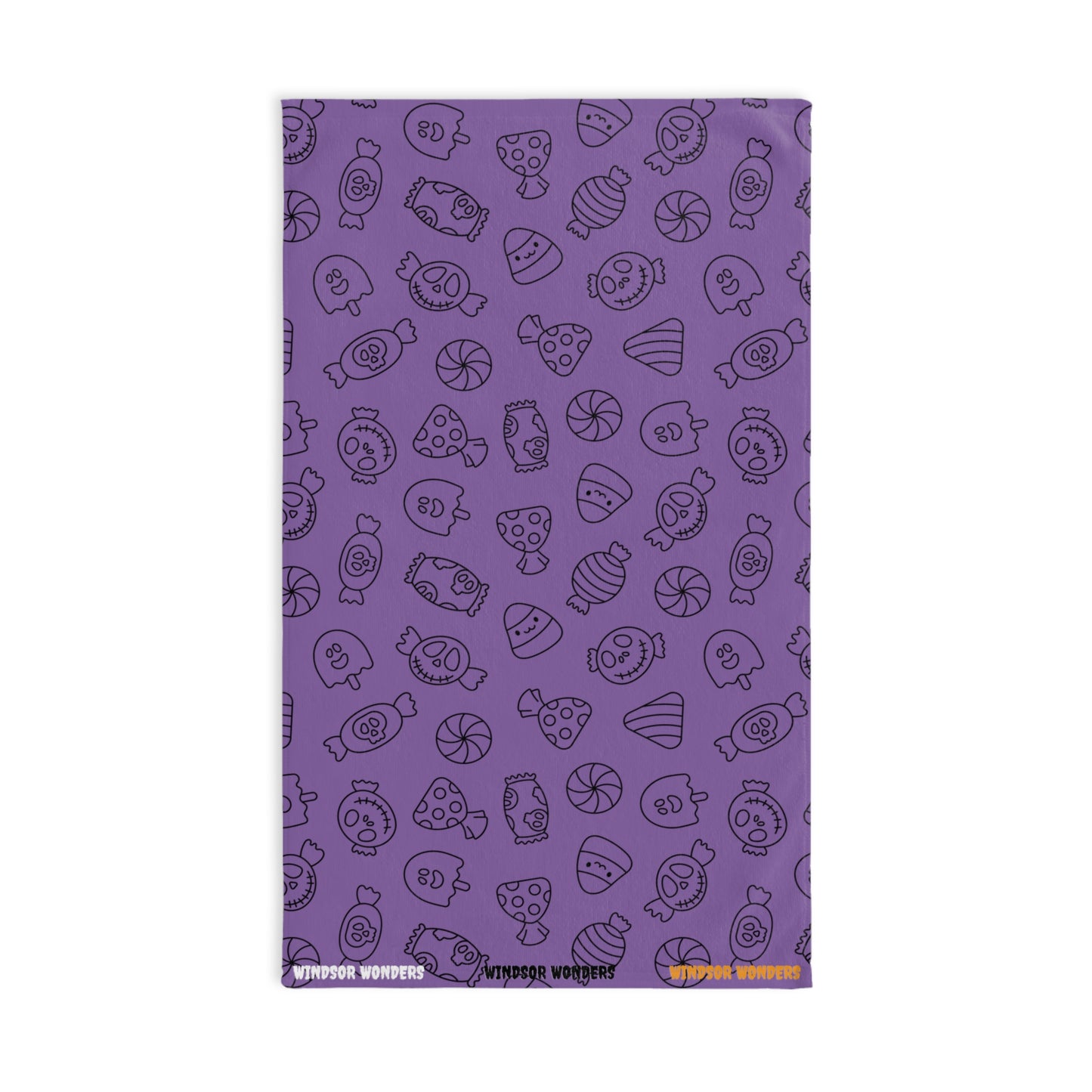Windsor Wonders Light Purple Halloween Candy Hand Towel