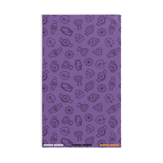 Windsor Wonders Light Purple Halloween Candy Hand Towel
