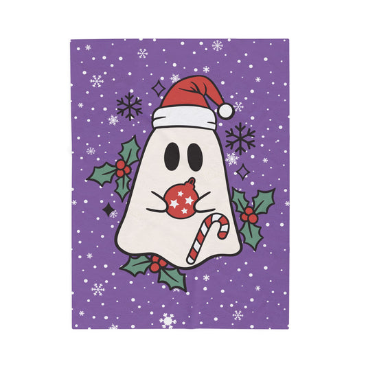 Big Festive Spirits Light Purple Velveteen Plush Blanket