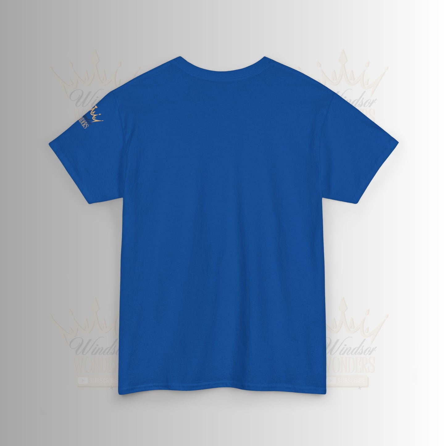 Windsor Wonders Crown Tee | Gold Graphic T-Shirt, Unisex Casual Wear, Birthday Gift, Royalty Theme, Comfortable Fashion