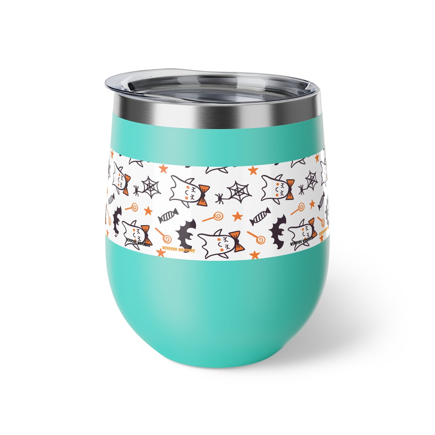 Windsor Wonders Cute Ghosts Halloween Copper Vacuum Insulated Cup, 12oz