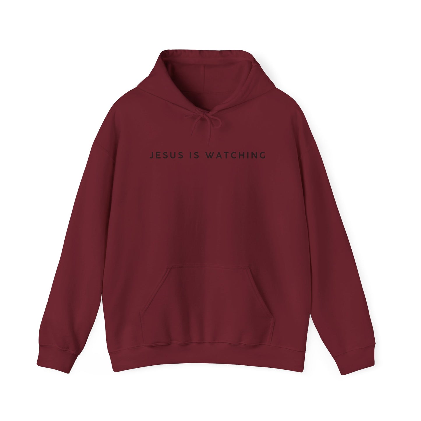 Jesus is Watching Hoodie | Unisex Heavy Blend Sweatshirt, Humorous Christian Apparel, Religious Gift, Casual Wear, Unique Streetwear
