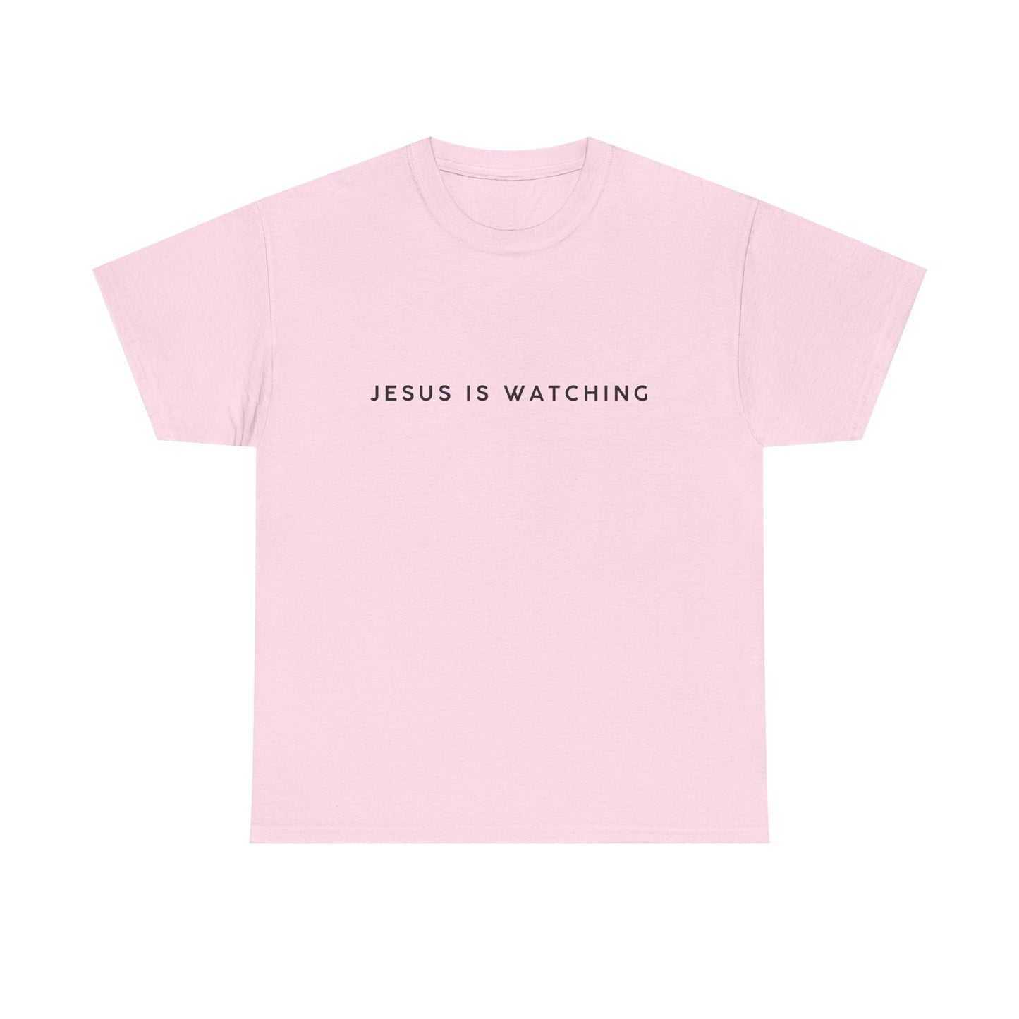 Funny Religious T-Shirt, Jesus is Watching Tee, Humorous Christian Apparel, Gift for Believers, Unique Faith-Based Clothing