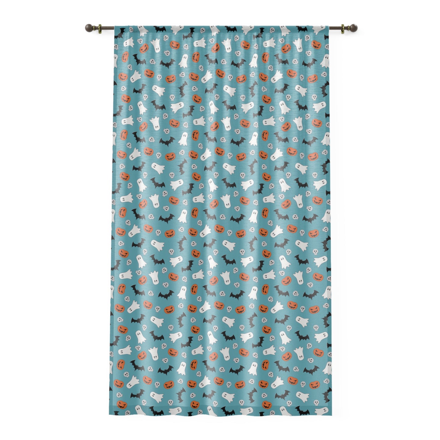 Windsor Wonders Blue Halloween Window Curtain