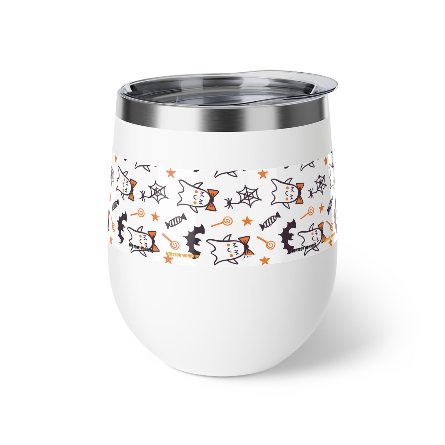 Windsor Wonders Cute Ghosts Halloween Copper Vacuum Insulated Cup, 12oz