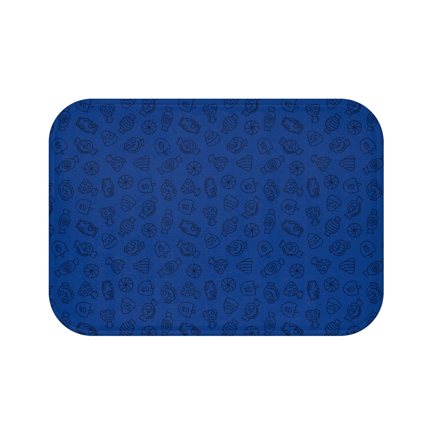 Windsor Wonders Dark Blue Halloween Candy Bath Mat