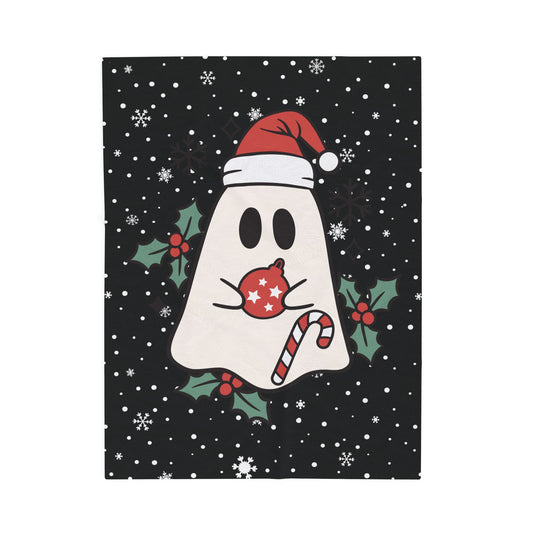 Big Festive Spirits Black Velveteen Plush Blanket