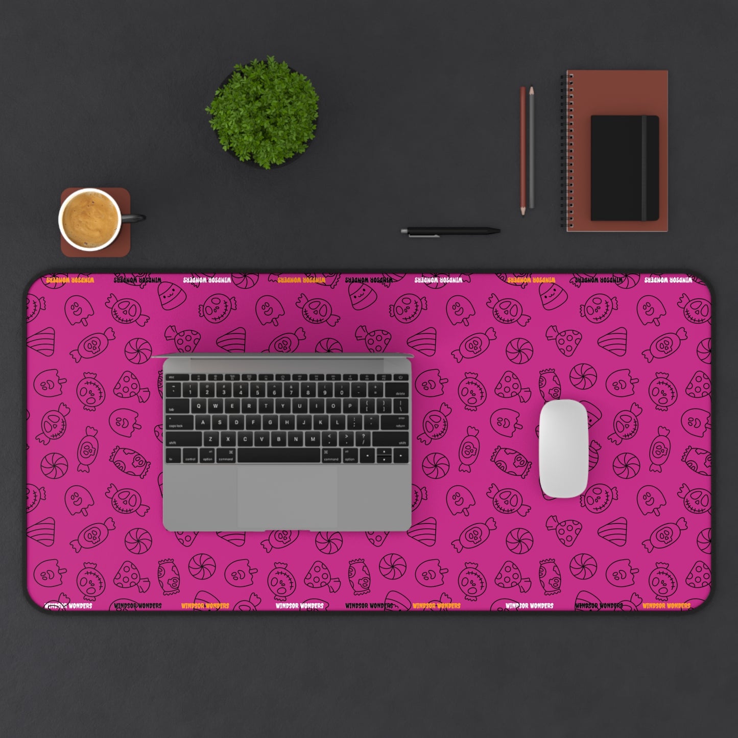 Windsor Wonders Pink Halloween Candy Desk Mat
