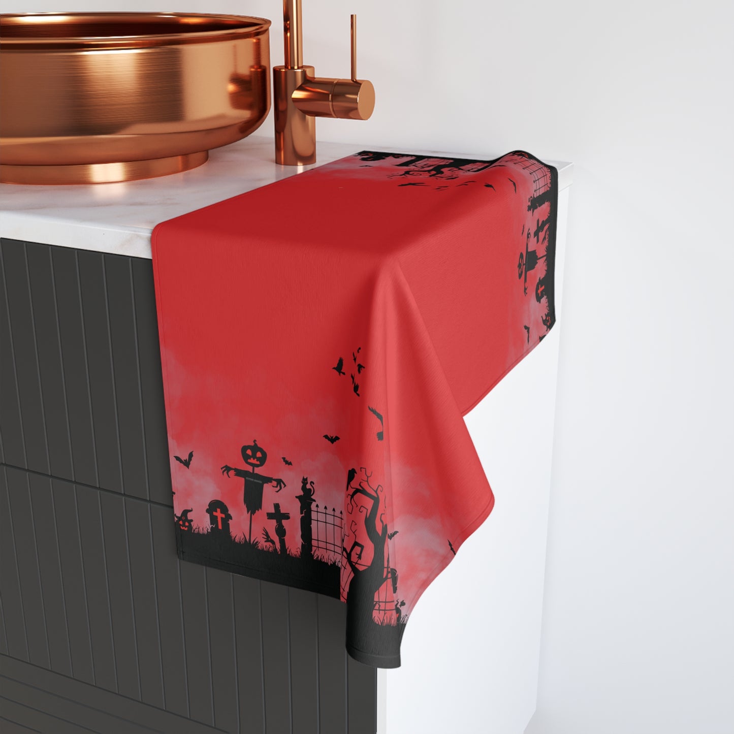Windsor Wonders Red Graveyard Hand Towel