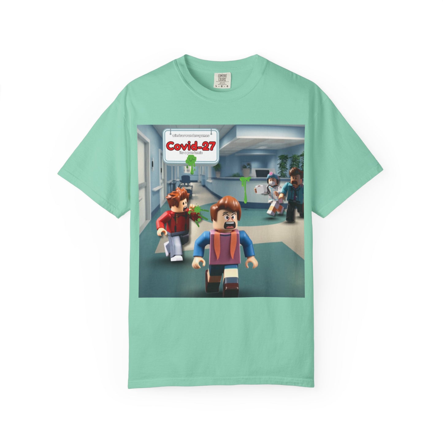 Covid-27 Pandemic Panic T-Shirt | Blocky Characters