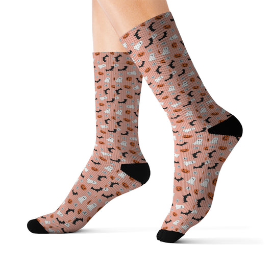 Windsor Wonders Orange Halloween Sublimation Socks