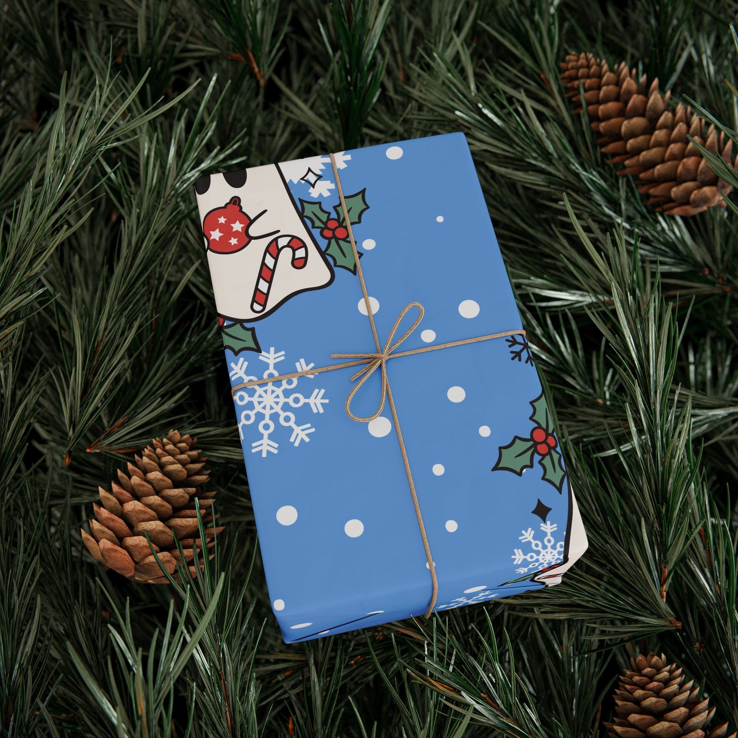Festive Spirits Wrapping Papers Light Blue