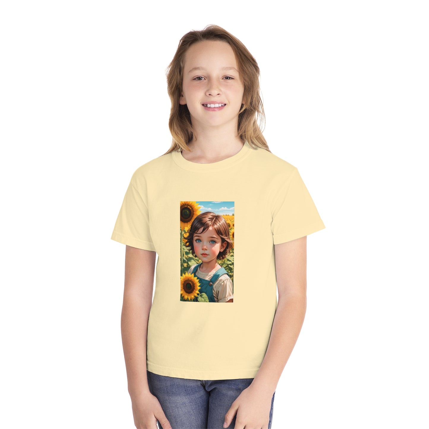 Kalli Sunflower Youth T-Shirt - Midweight Cotton Tee
