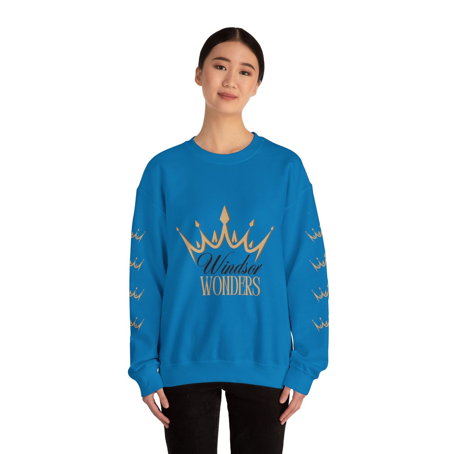 Windsor Wonders Crown Sweatshirt, Cozy Unisex Crewneck for Celebrations, Perfect Gift for Birthdays, Holidays, or Casual Wear