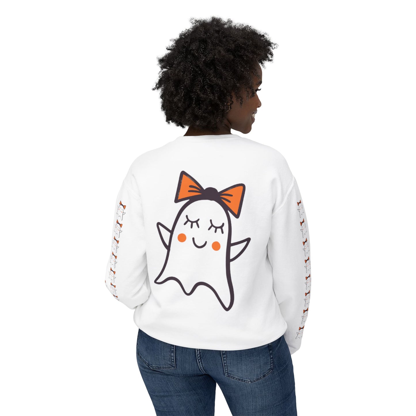 Cute Ghosts Unisex Lightweight Crewneck Sweatshirt