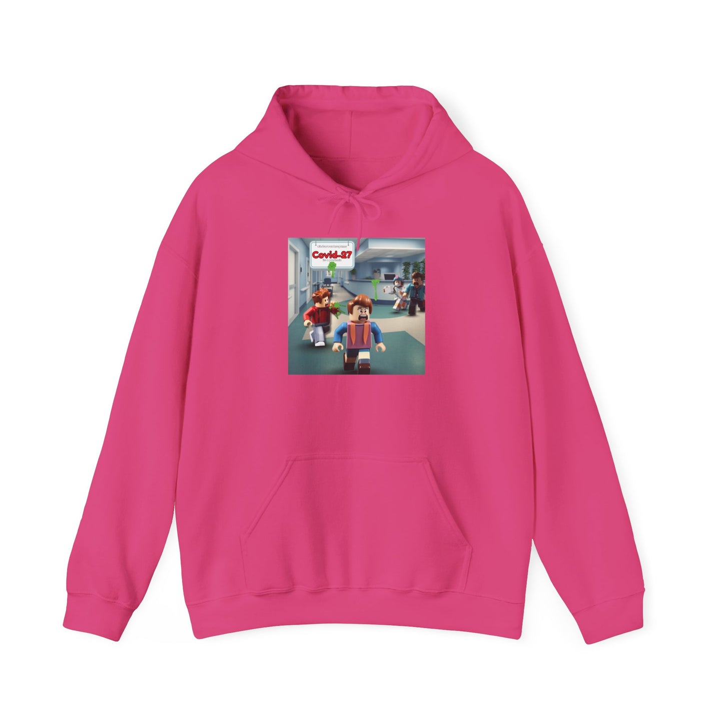COVID-27 Pandemic Panic Hoodie | Pixel Game Scene