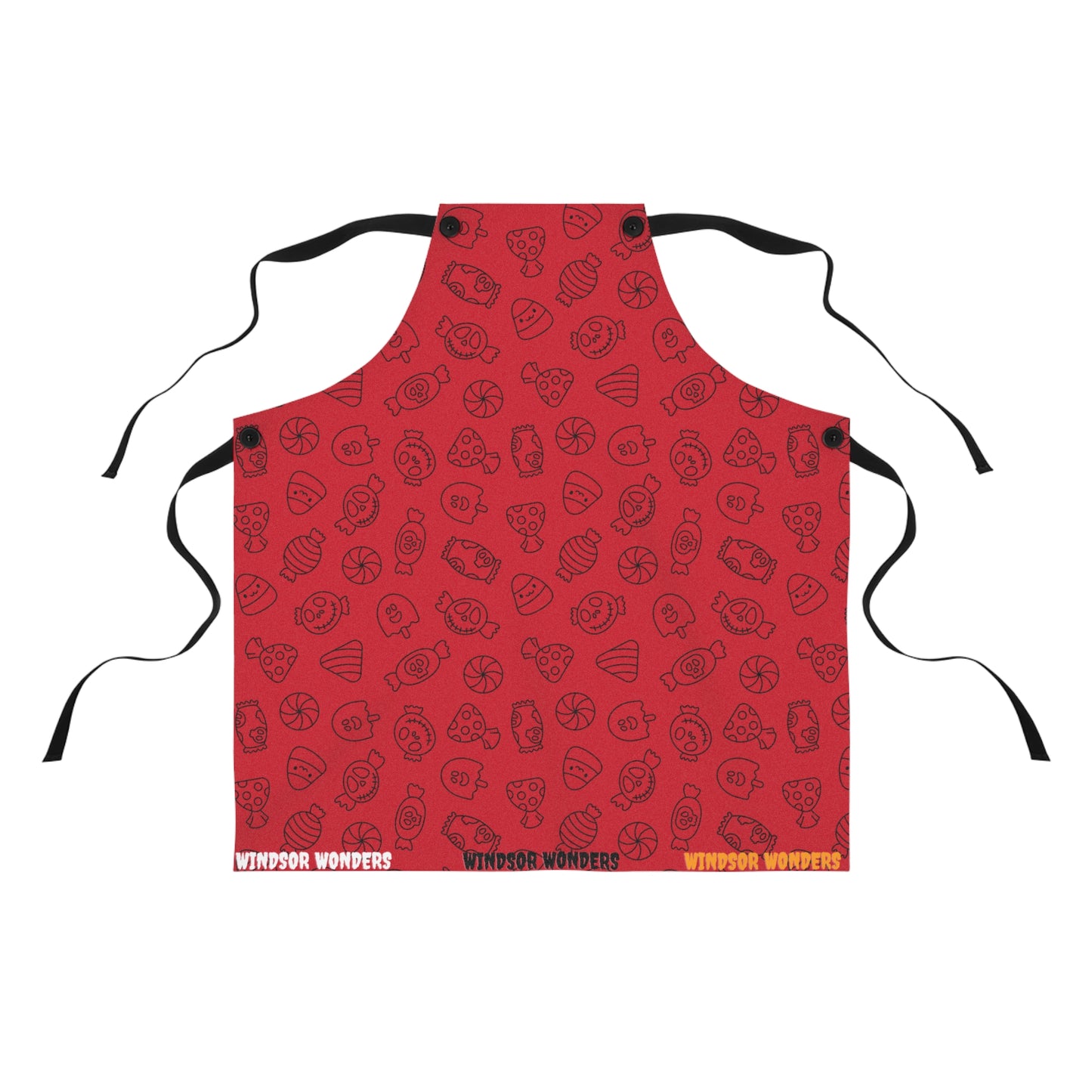 Windsor Wonders Dark Red Halloween Candy Apron (AOP)