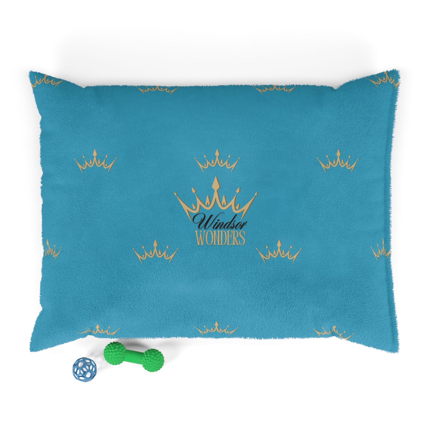 Windsor Wonders Crown Turquoise Pet Bed for Cozy Cats and Dogs - Crown Design, Pet Accessories, Dog Bed, Cat Bed, Unique Pet Gifts, Comfy Dog Cushion