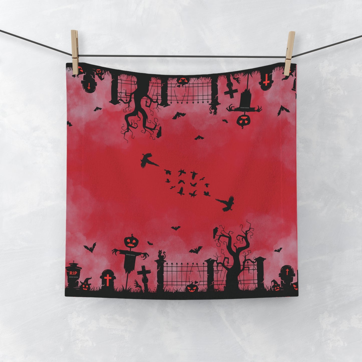 Windsor Wonders Red Graveyard Face Towel