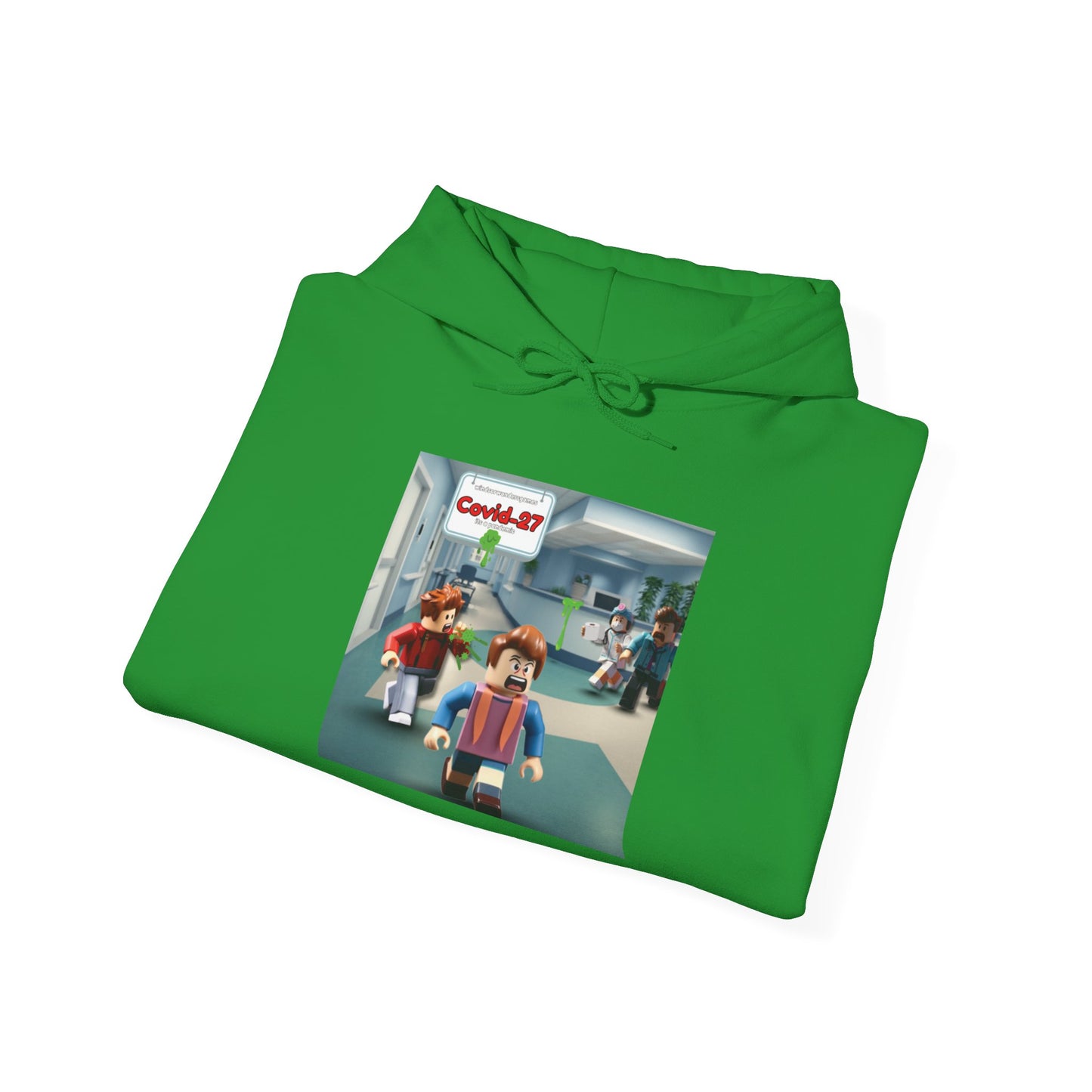 COVID-27 Pandemic Panic Hoodie | Pixel Game Scene