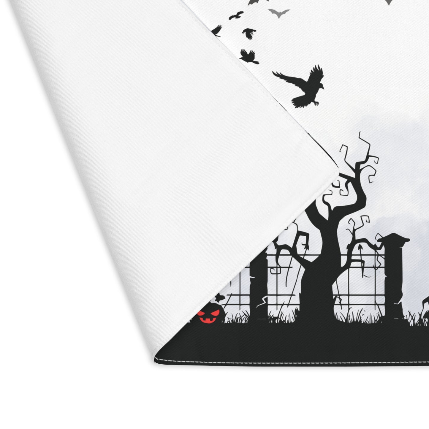 Windsor Wonders White Halloween Graveyard Placemat, 1pc