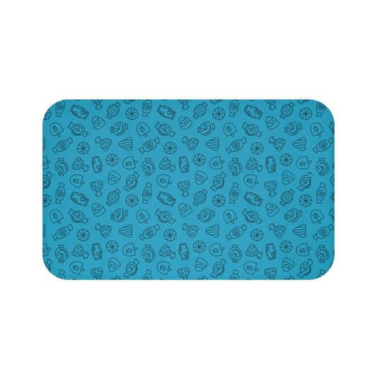 Windsor Wonders Turquoise Halloween Candy Bath Mat