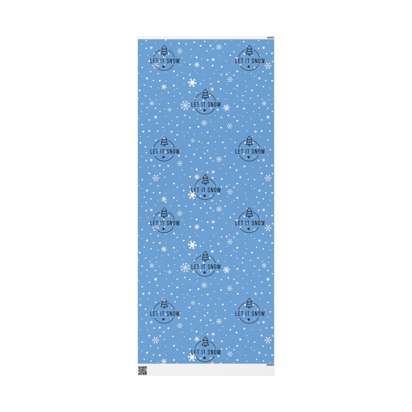 Let It Snow Light Blue Wrapping Papers