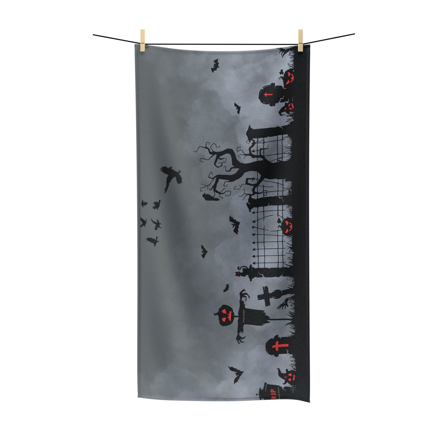 Windsor Wonders Dark Grey Graveyard Polycotton Towel