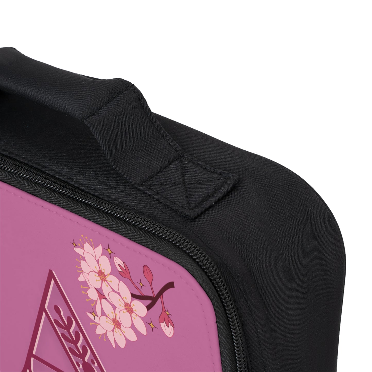pink custom lunch bag
