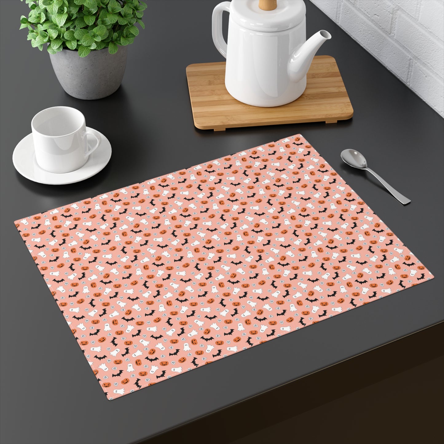 Windsor Wonders Orange Halloween Placemat, 1pc