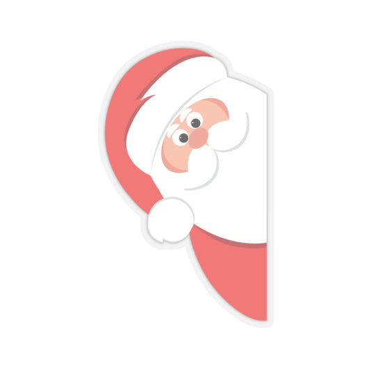 Santas Watching Kiss-Cut Stickers