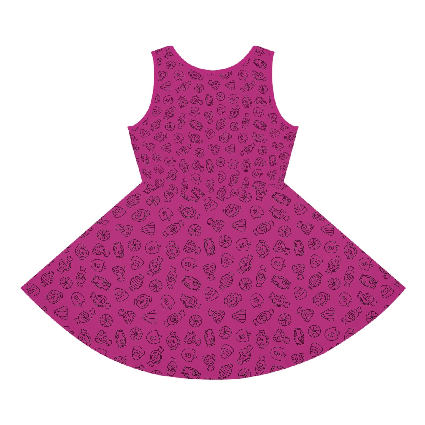 Pink Halloween Candy Girls' Sleeveless Sundress (AOP)