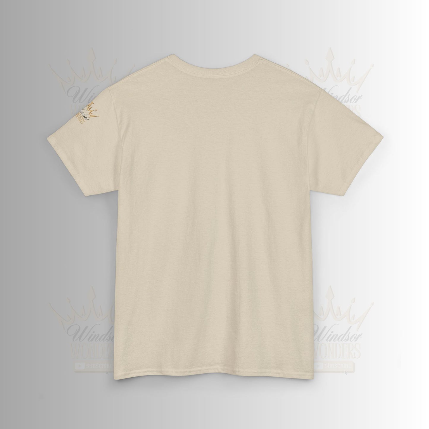 Windsor Wonders Crown Tee | Gold Graphic T-Shirt, Unisex Casual Wear, Birthday Gift, Royalty Theme, Comfortable Fashion