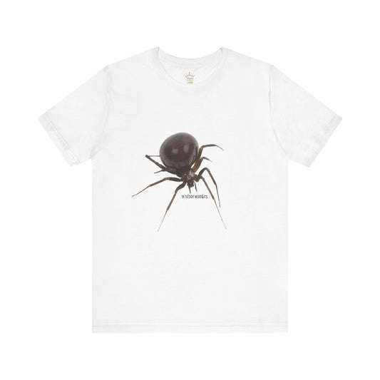 False Widow Spider Tee, Unisex Short Sleeve Shirt, Cool Graphic Tee, Halloween Shirt, Nature Lover Gift, Unique Insect T-Shirt