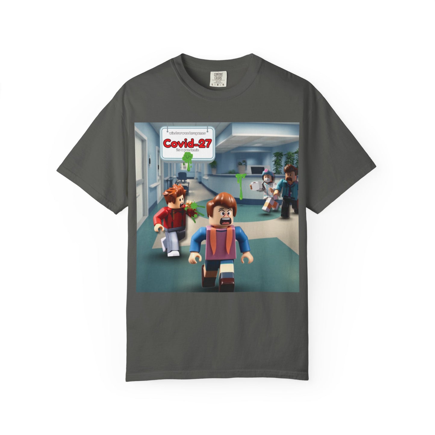 Covid-27 Pandemic Panic T-Shirt | Blocky Characters