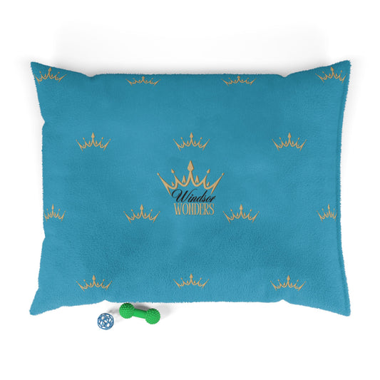Windsor Wonders Crown Turquoise Pet Bed for Cozy Cats and Dogs - Crown Design, Pet Accessories, Dog Bed, Cat Bed, Unique Pet Gifts, Comfy Dog Cushion