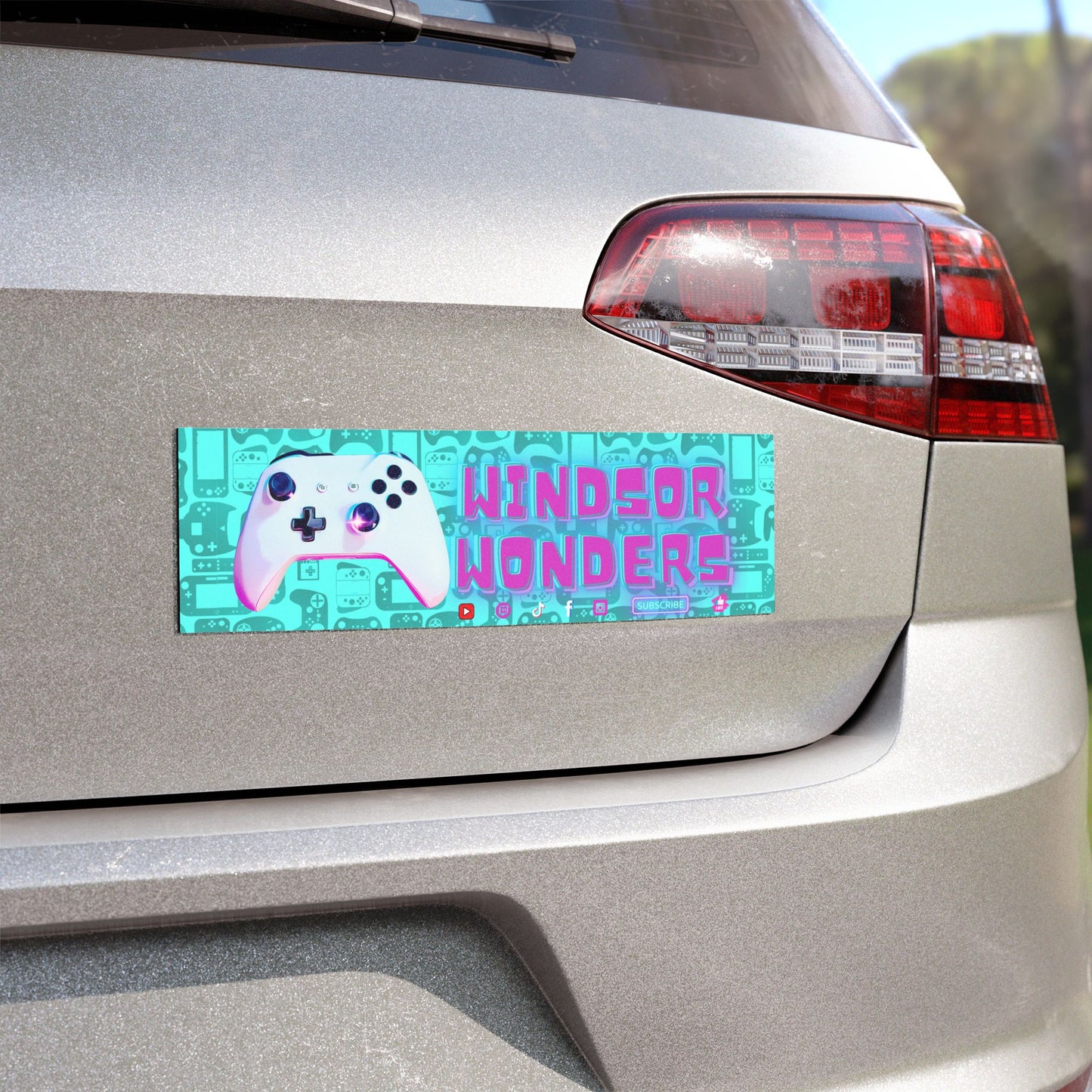 Gaming Car Magnet - Windsor Wonders Games Controller Pattern