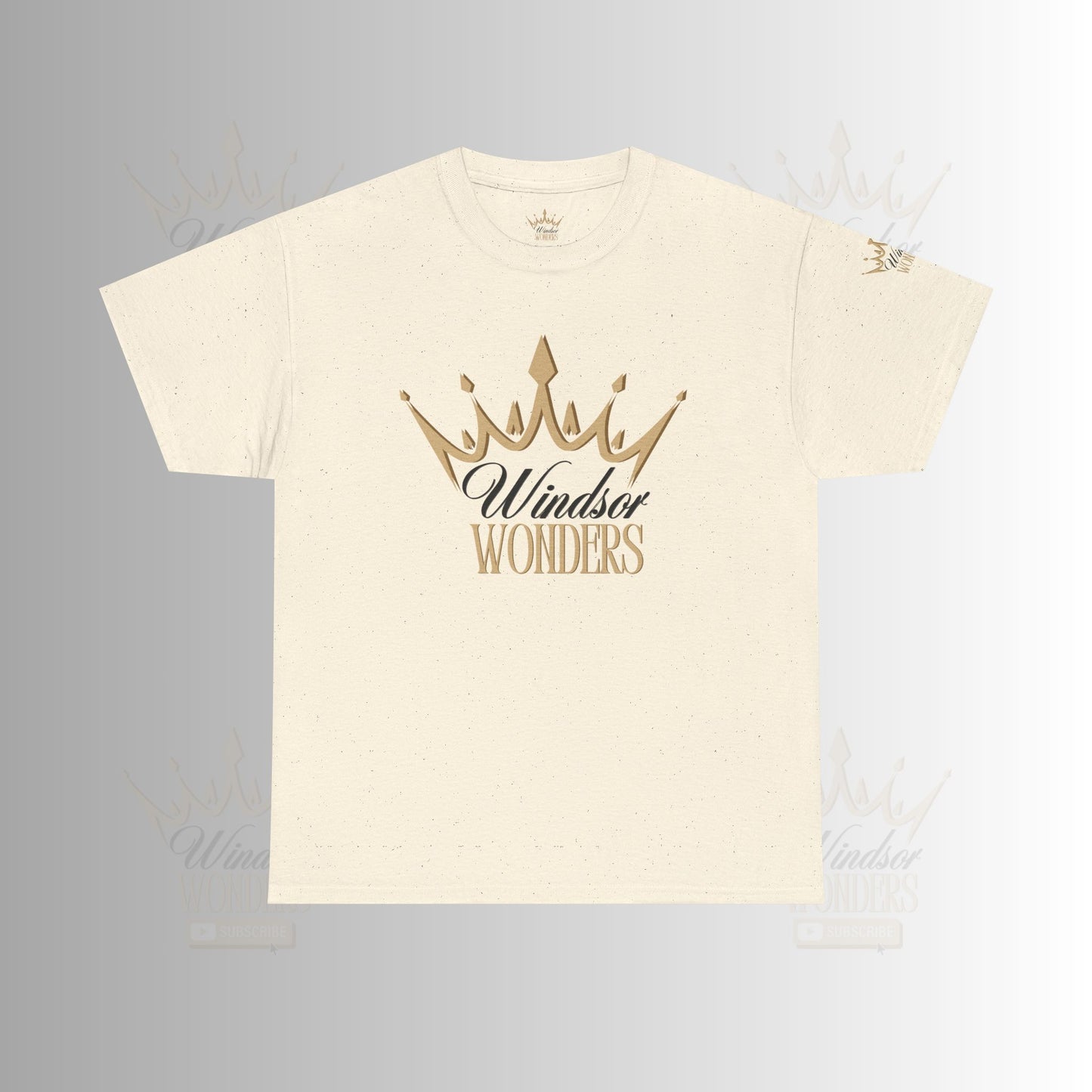 Windsor Wonders Crown Tee | Gold Graphic T-Shirt, Unisex Casual Wear, Birthday Gift, Royalty Theme, Comfortable Fashion