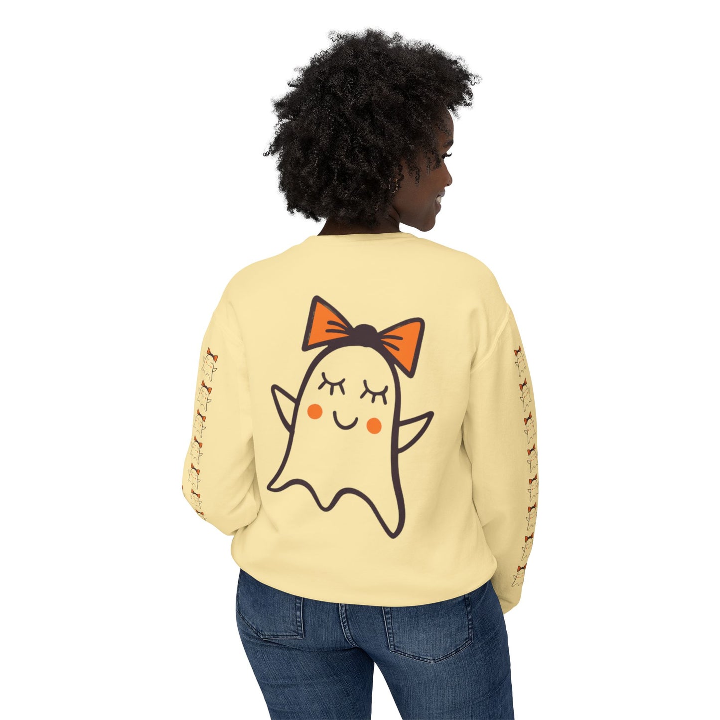 Cute Ghosts Unisex Lightweight Crewneck Sweatshirt