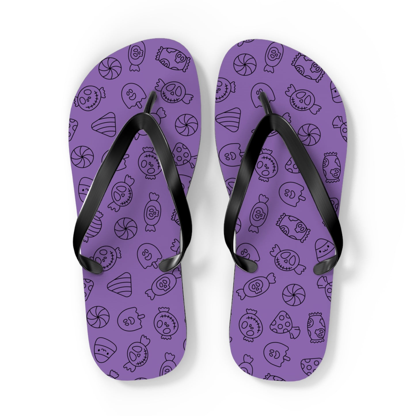 Windsor Wonders Light Purple Halloween Candy Flip Flops