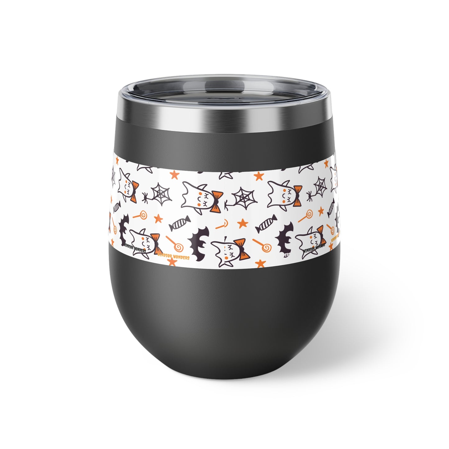 Windsor Wonders Cute Ghosts Halloween Copper Vacuum Insulated Cup, 12oz