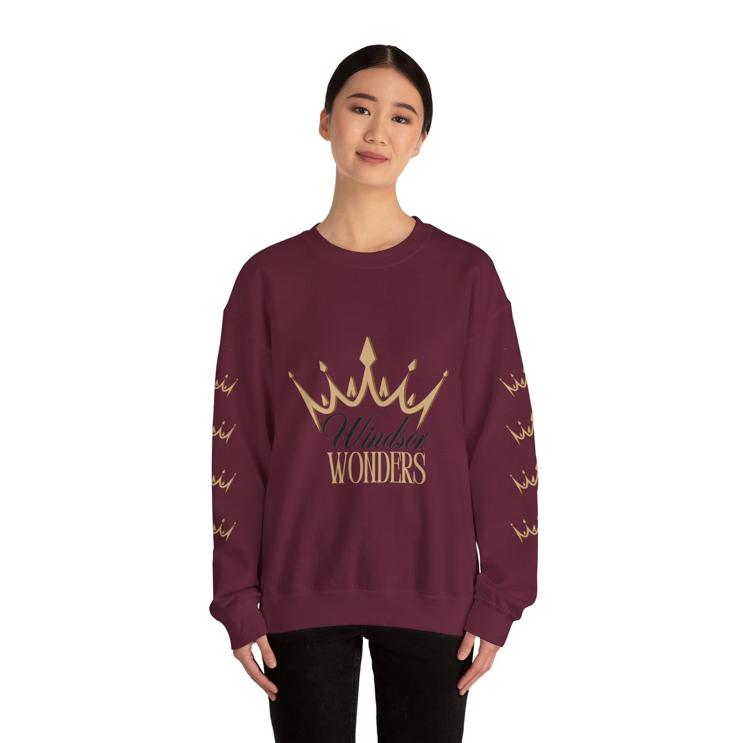 Windsor Wonders Crown Sweatshirt, Cozy Unisex Crewneck for Celebrations, Perfect Gift for Birthdays, Holidays, or Casual Wear