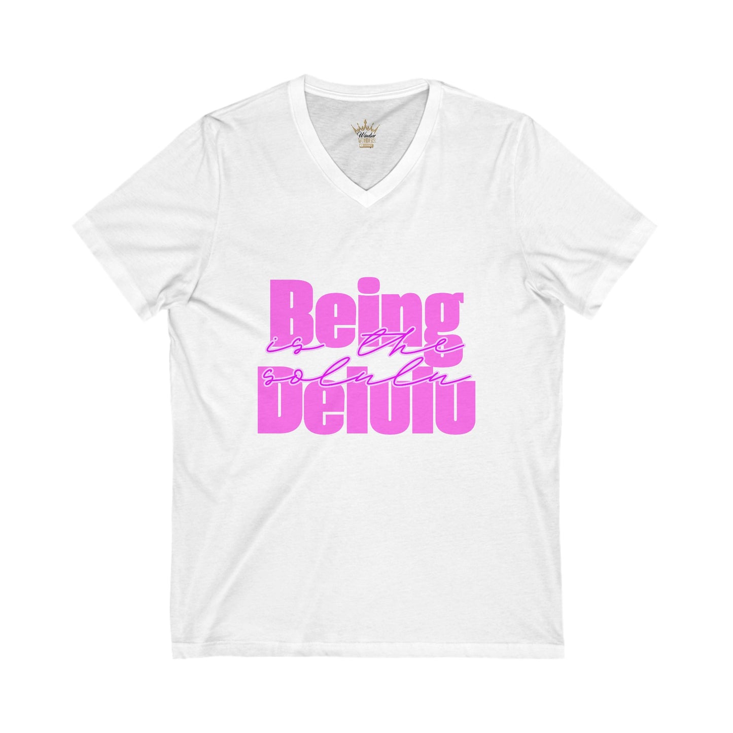 Unisex V-Neck Tee - 'Being Bold' Graphic Shirt, Casual Outfit, Gift for Her, Summer Apparel, Self-Love Statement Tee