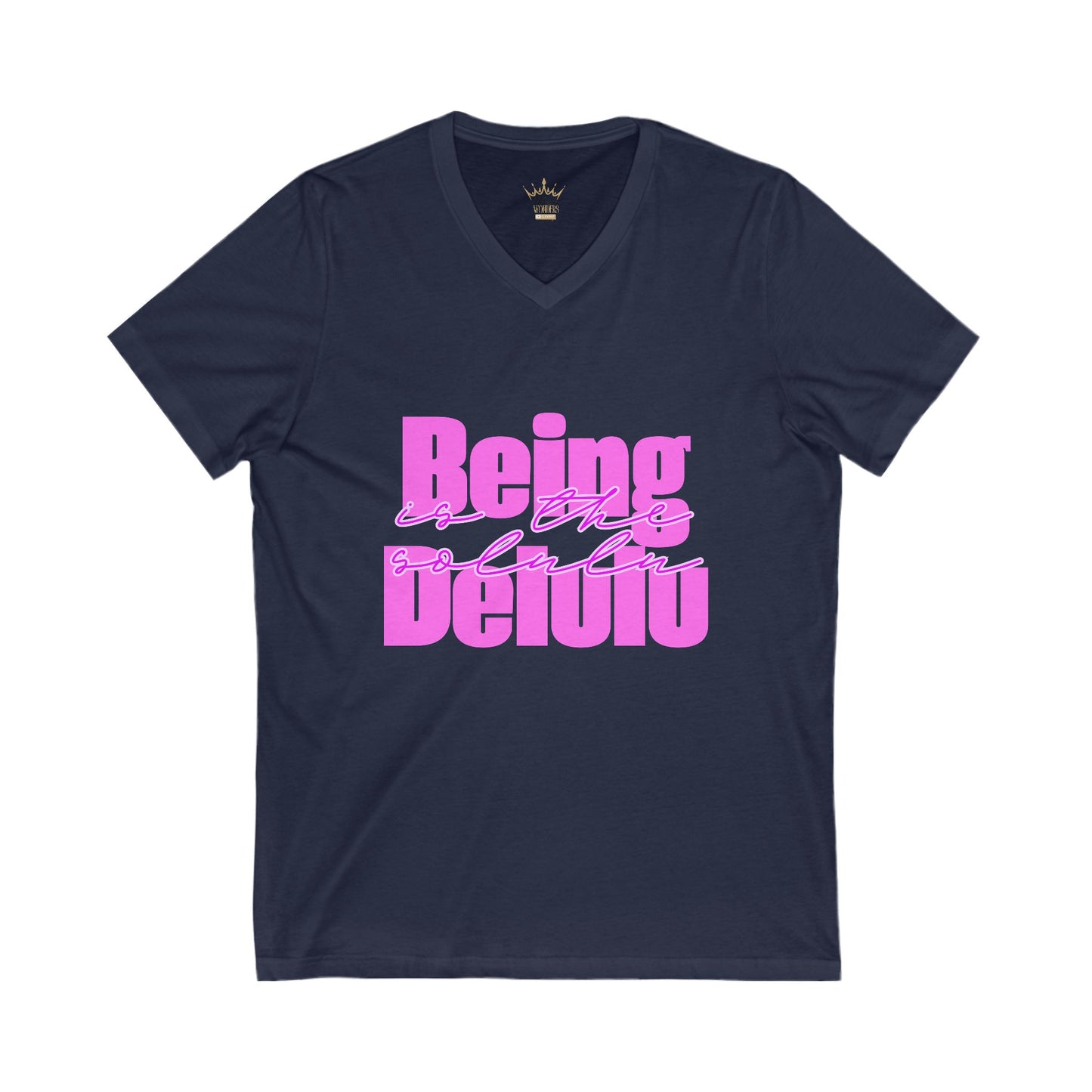 Unisex V-Neck Tee - 'Being Bold' Graphic Shirt, Casual Outfit, Gift for Her, Summer Apparel, Self-Love Statement Tee