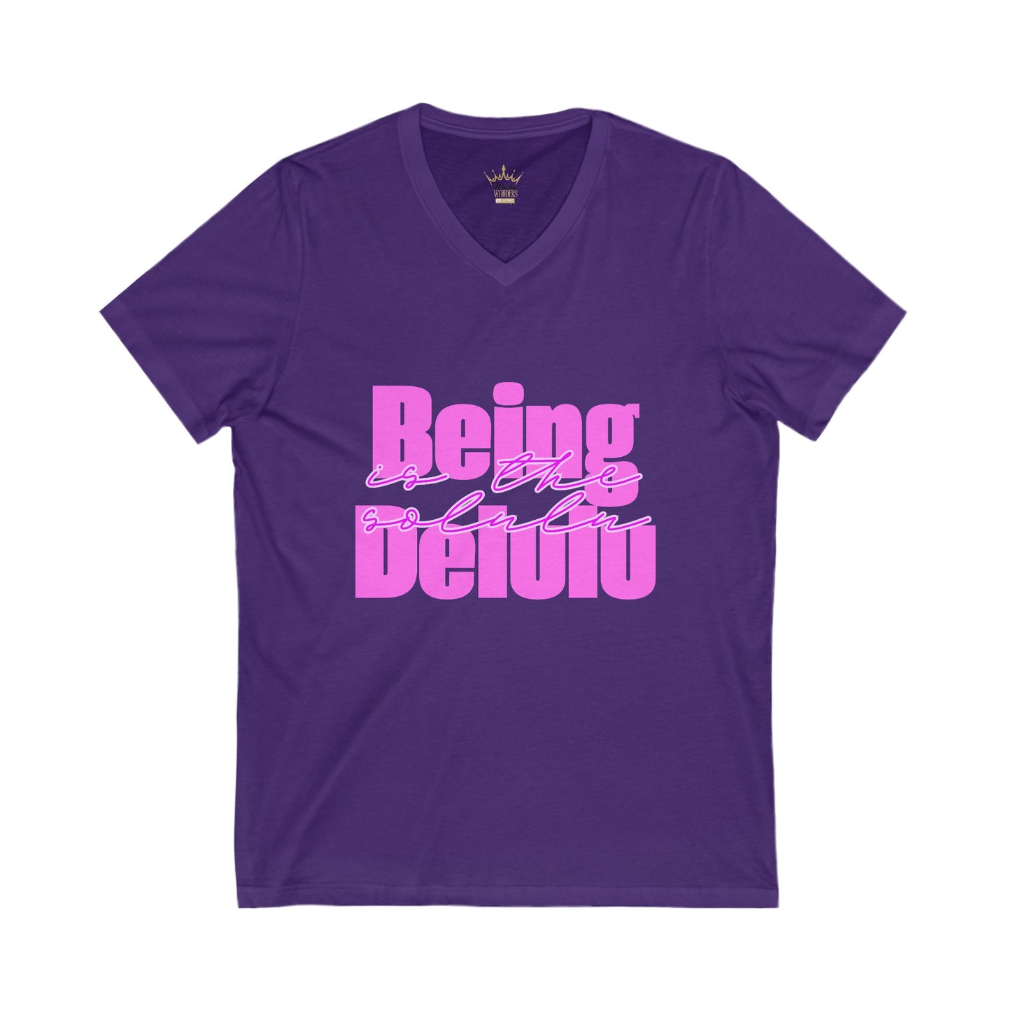 Unisex V-Neck Tee - 'Being Bold' Graphic Shirt, Casual Outfit, Gift for Her, Summer Apparel, Self-Love Statement Tee