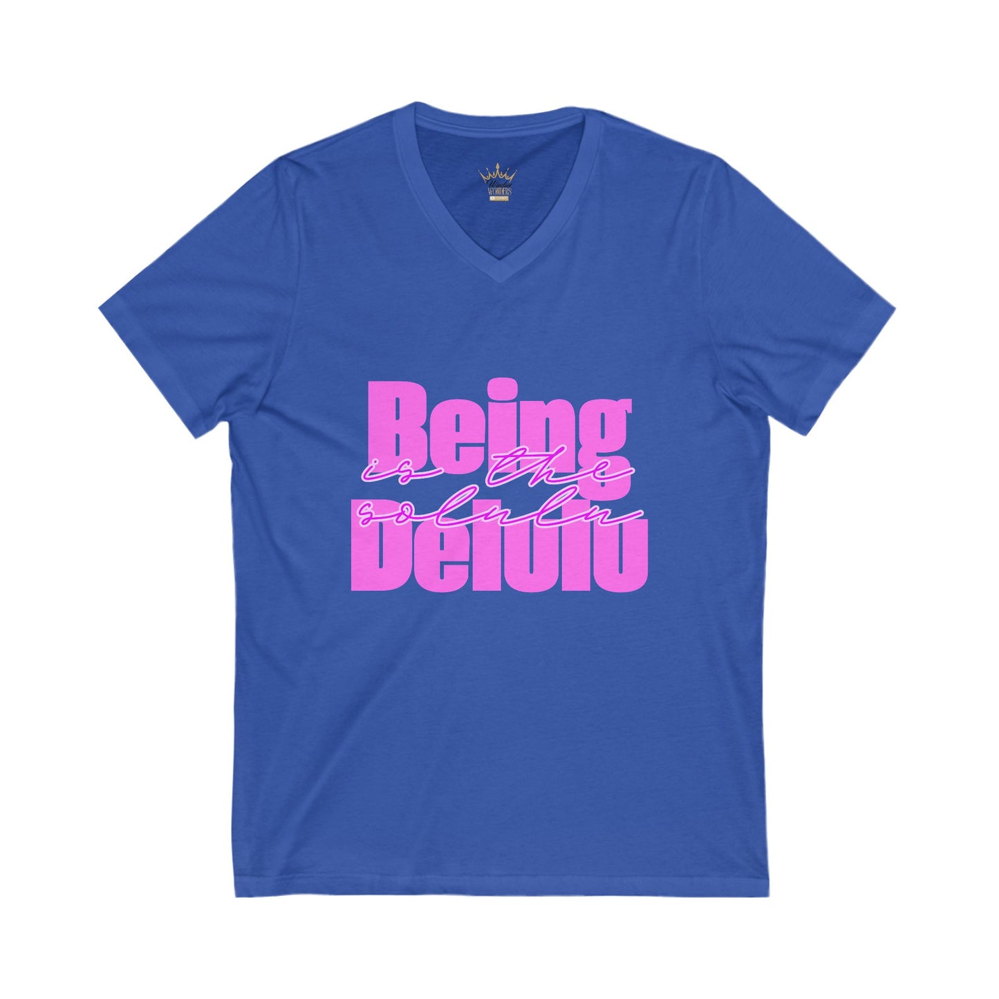 Unisex V-Neck Tee - 'Being Bold' Graphic Shirt, Casual Outfit, Gift for Her, Summer Apparel, Self-Love Statement Tee