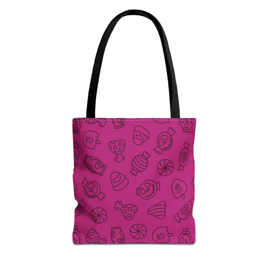 Windsor Wonders Pink Halloween Candy Tote Bag (AOP)