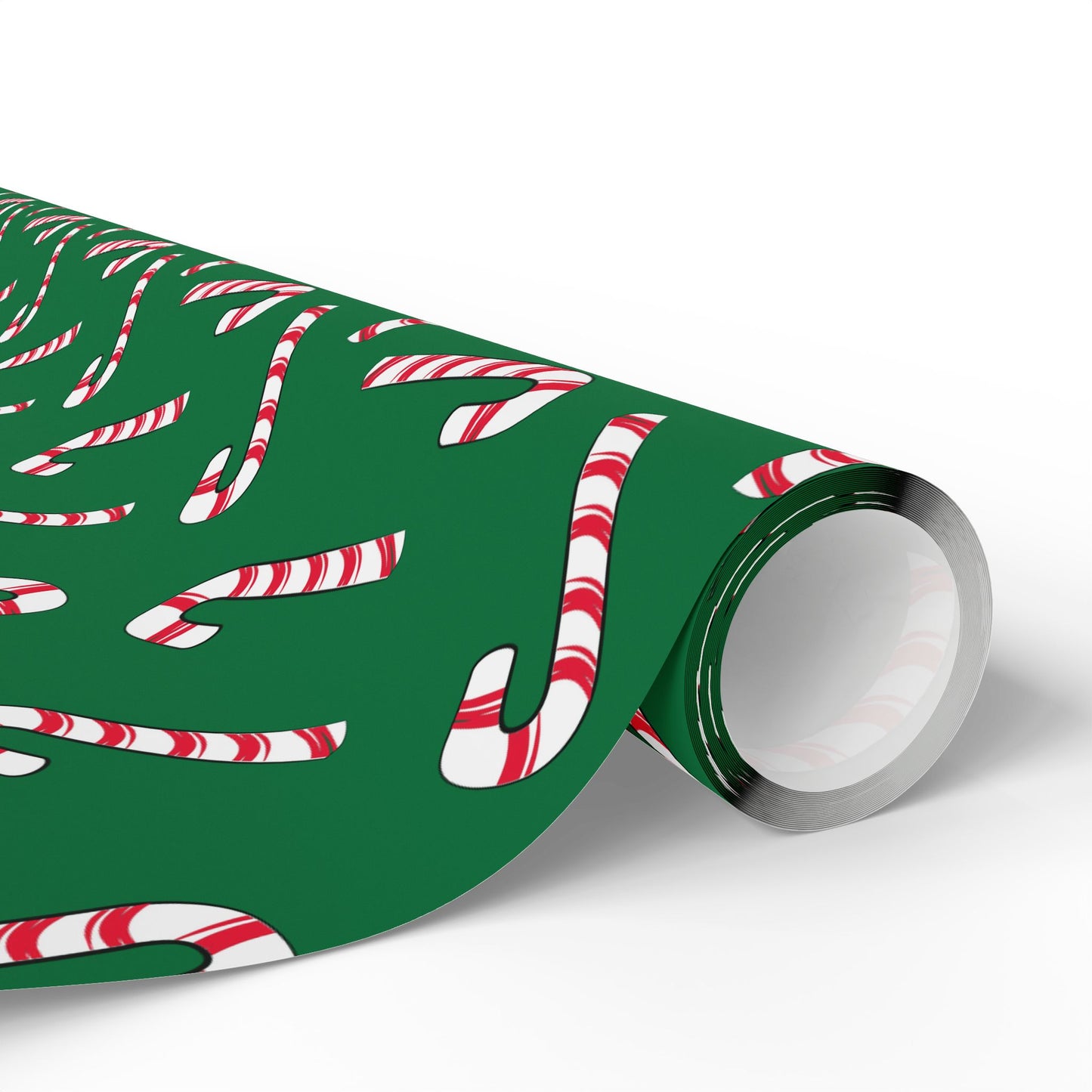 Dark Green Candy Cane Wrapping Papers